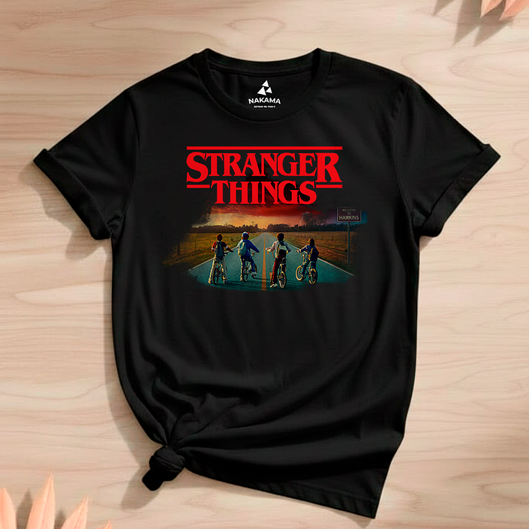 Polera Stranger Things Diseño Hawkins Sunset 2