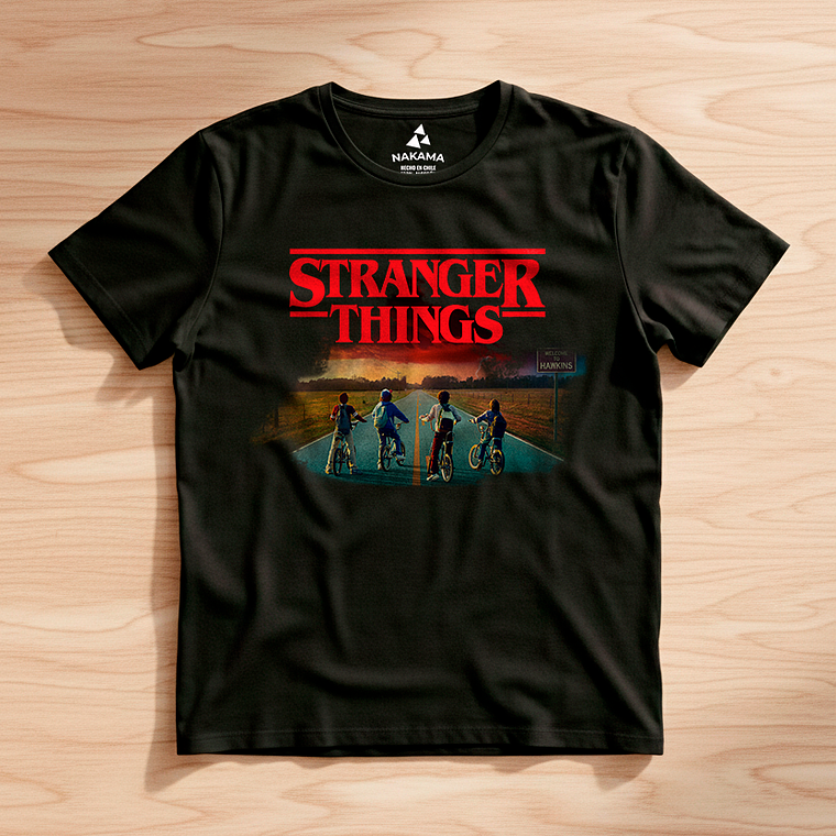 Polera Stranger Things Diseño Hawkins Sunset 4