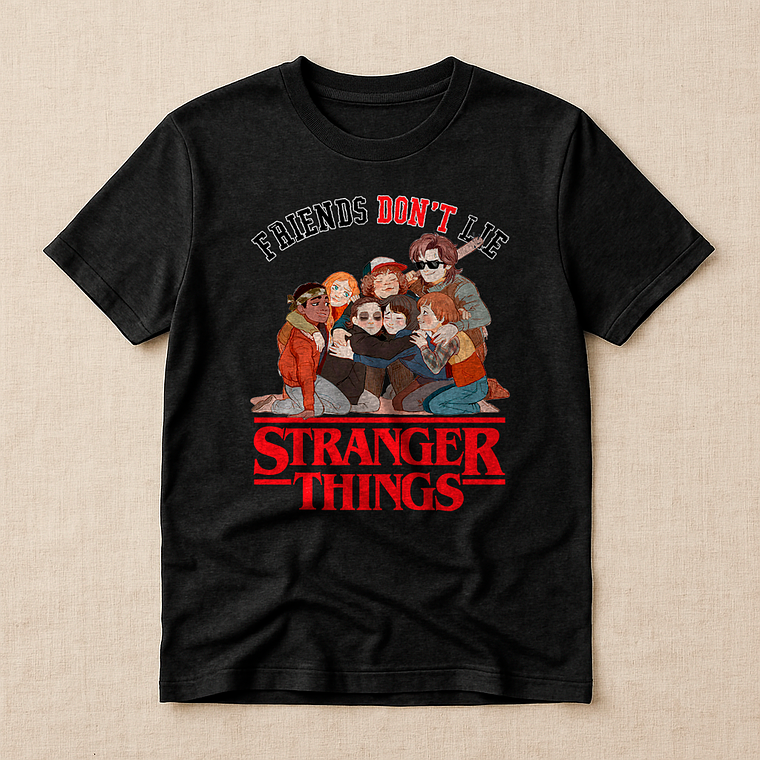 Polera Stranger Things Friends Dont Lie 3