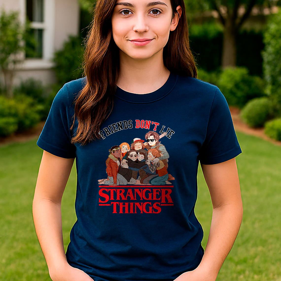 Polera Stranger Things Friends Dont Lie 2