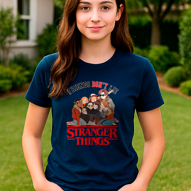 Polera Stranger Things Friends Dont Lie 2