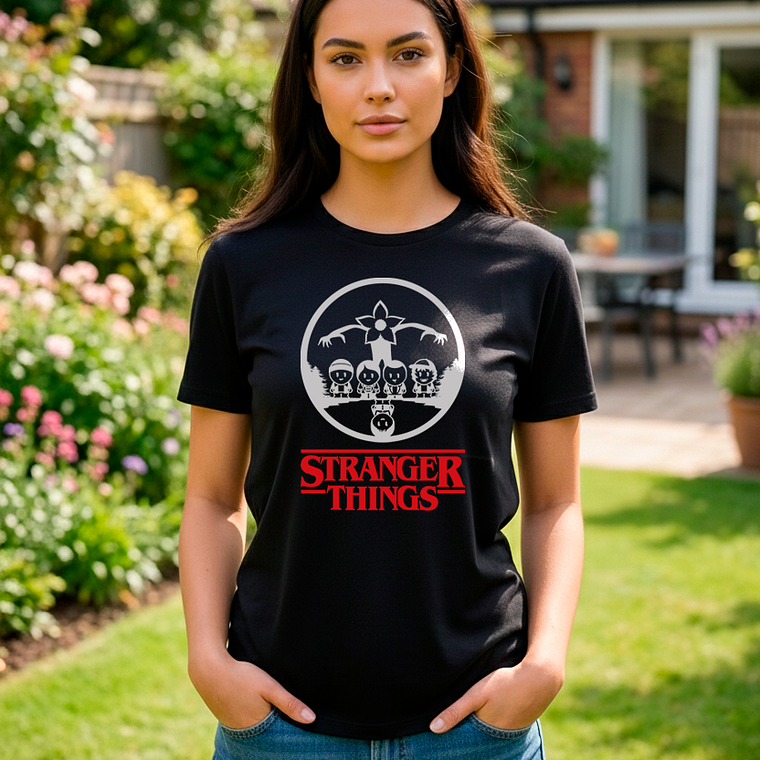 Polera Stranger Things Diseño Demogorgon & Amigos 3