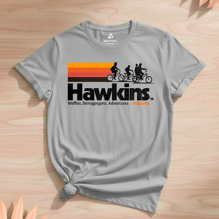 Polera Stranger Things Diseño Hawkins Retro 4