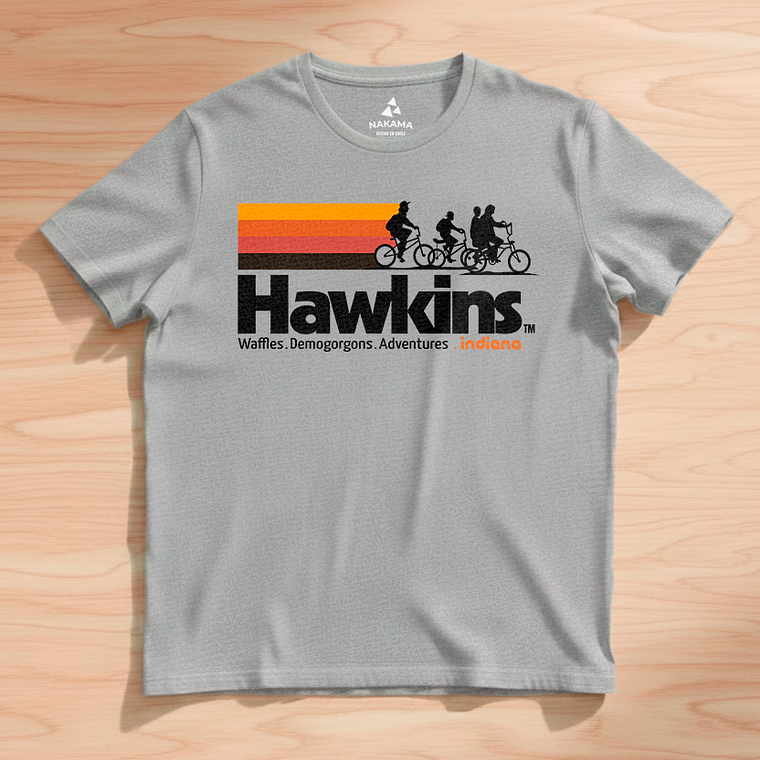 Polera Stranger Things Diseño Hawkins Retro 6