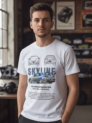 Polera Nissan Skyline Gtr R34 Diseño Automotriz