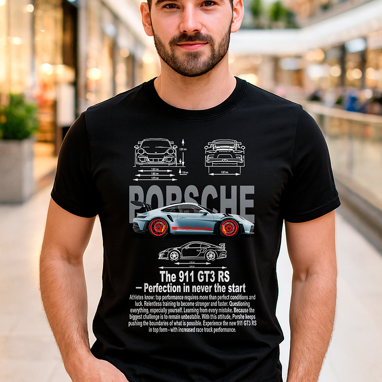 Polera Porsche 911 Gt3 Rs Diseño Automotriz Deportivo 1