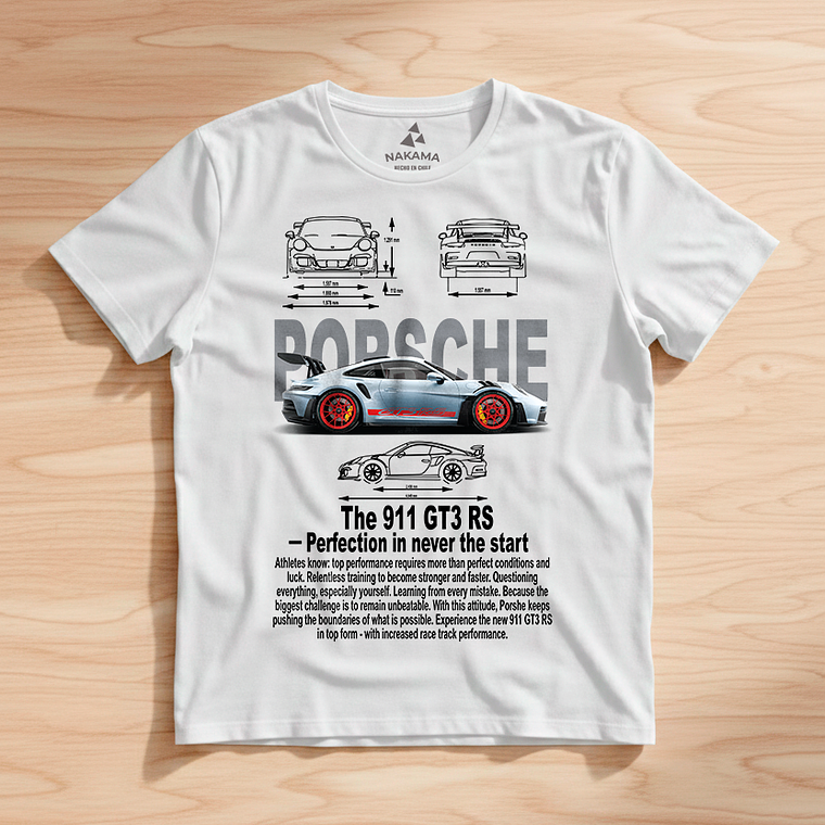 Polera Porsche 911 Gt3 Rs Diseño Automotriz Deportivo 6