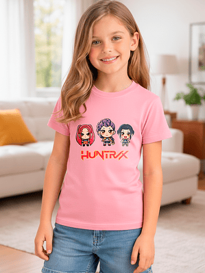 Polera De Niña Huntrx Guerreras K-pop Demon Hunters
