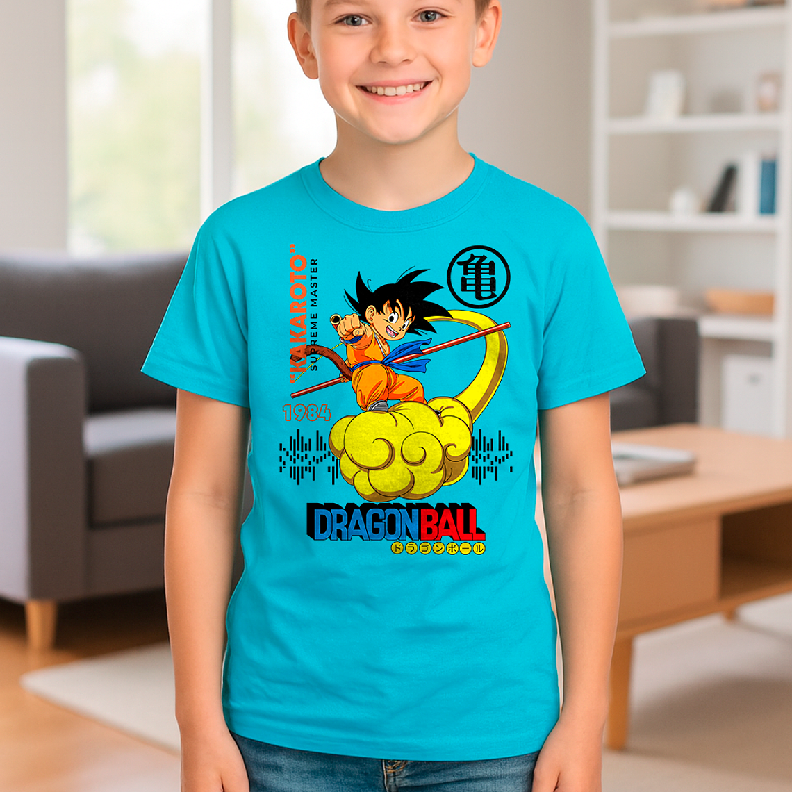 Polera Dragon Ball Goku En Nube Voladora 5