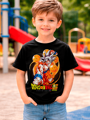 Polera Dragon Ball Super Goku Ultra Instinto Negra Anime