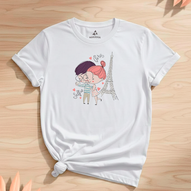 Polera Mujer Selfie I Love París San Valentín 4