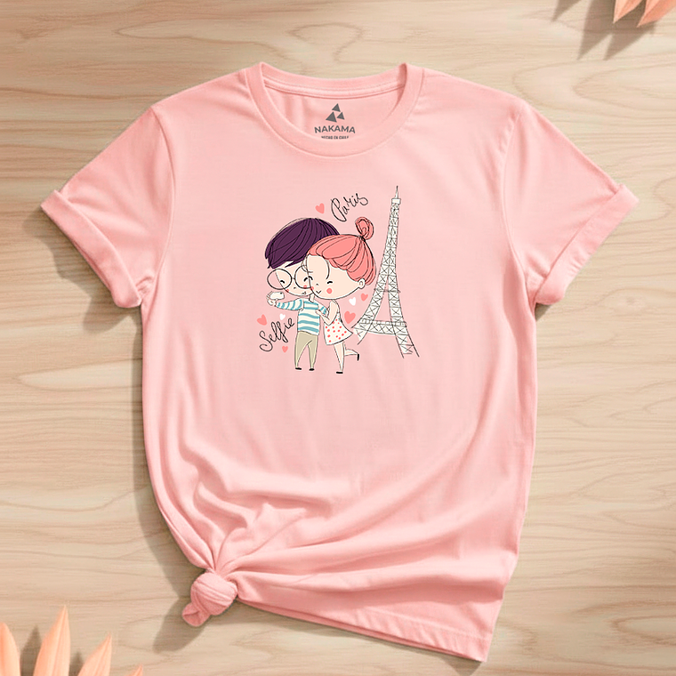 Polera Mujer Selfie I Love París San Valentín 6
