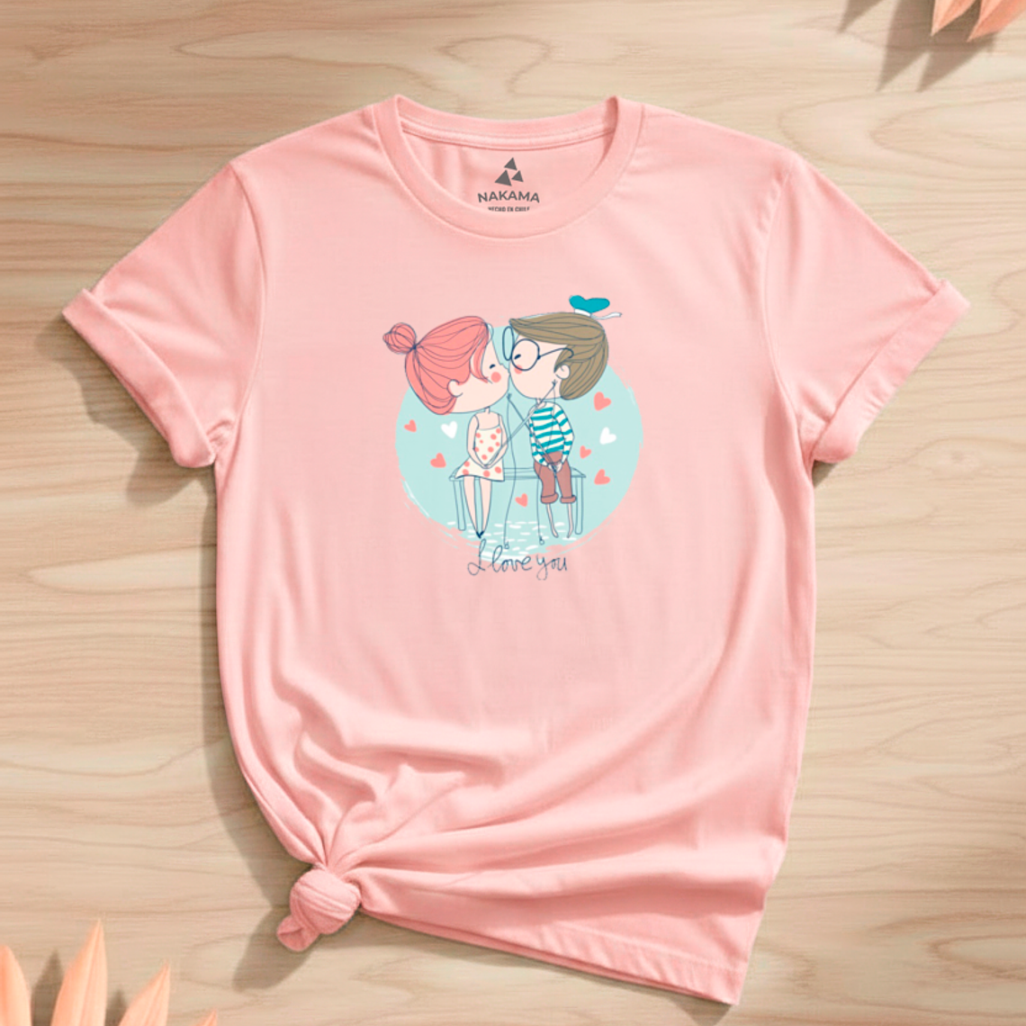 Polera Couple Kiss I Love You San Valentín 4
