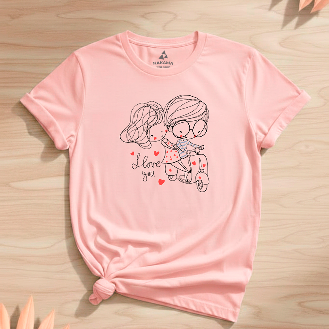 Polera Couple Scooter I Love You San Valentín 4
