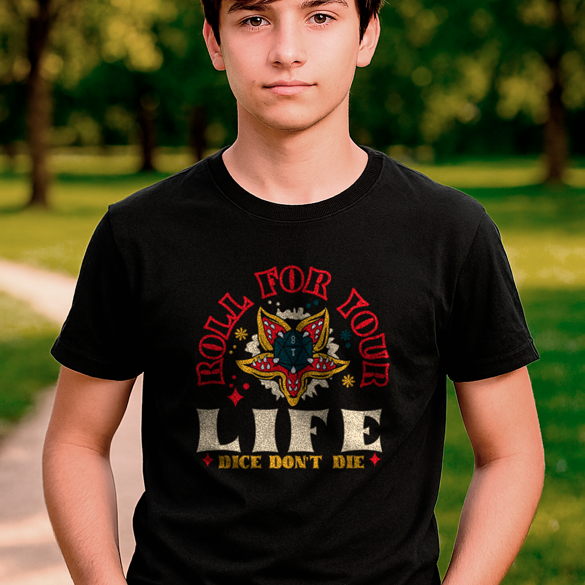 Polera Stranger Things Roll For Your Life Dice Dont Die 1