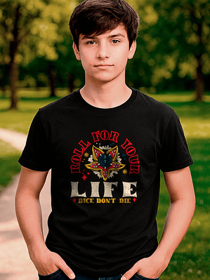 Polera Stranger Things Roll For Your Life Dice Dont Die