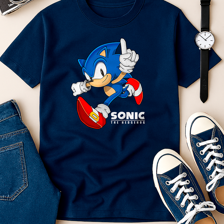 Polera De Niño Retro Sonic Number One 6