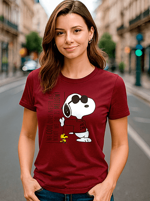 Polera Snoopy Joe Cool Algodón Premium