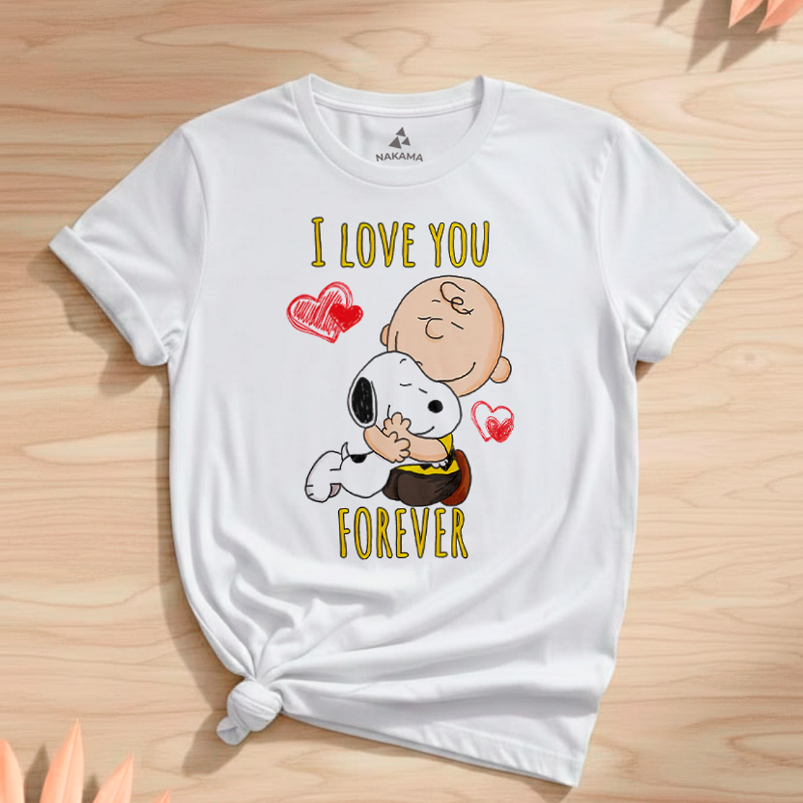 Polera Snoopy I Love You Forever Algodón Premium 2