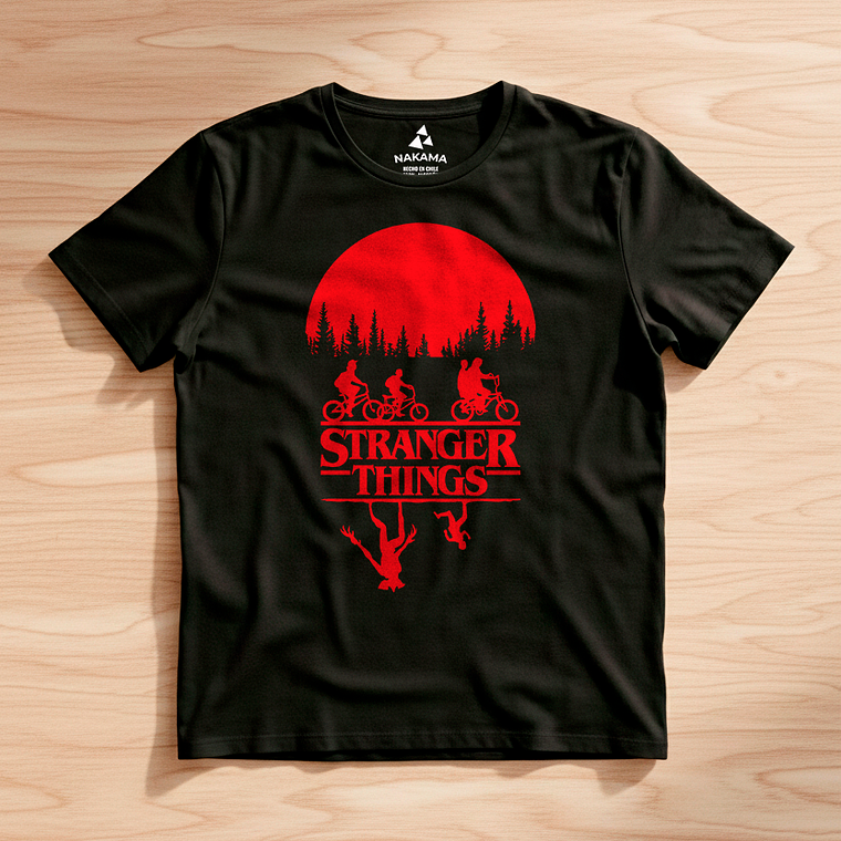 Polera Hombre Stranger Things Diseño Upside Down 2