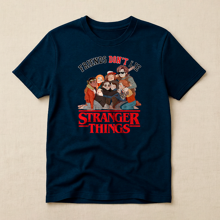 Polera Hombre Stranger Things Friends Dont Lie 2