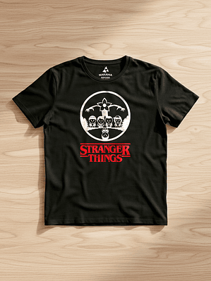 Polera Hombre Stranger Things Diseño Demogorgon & Amigos