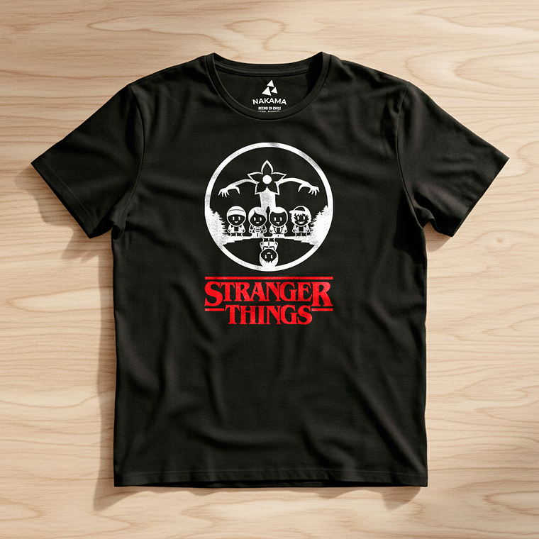 Polera Hombre Stranger Things Diseño Demogorgon & Amigos 2