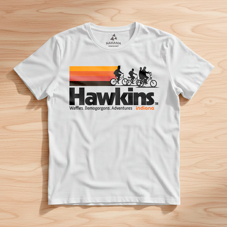 Polera Hombre Stranger Things Diseño Hawkins Retro 4
