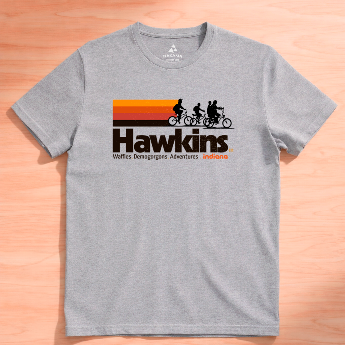 Polera Hombre Stranger Things Diseño Hawkins Retro 2