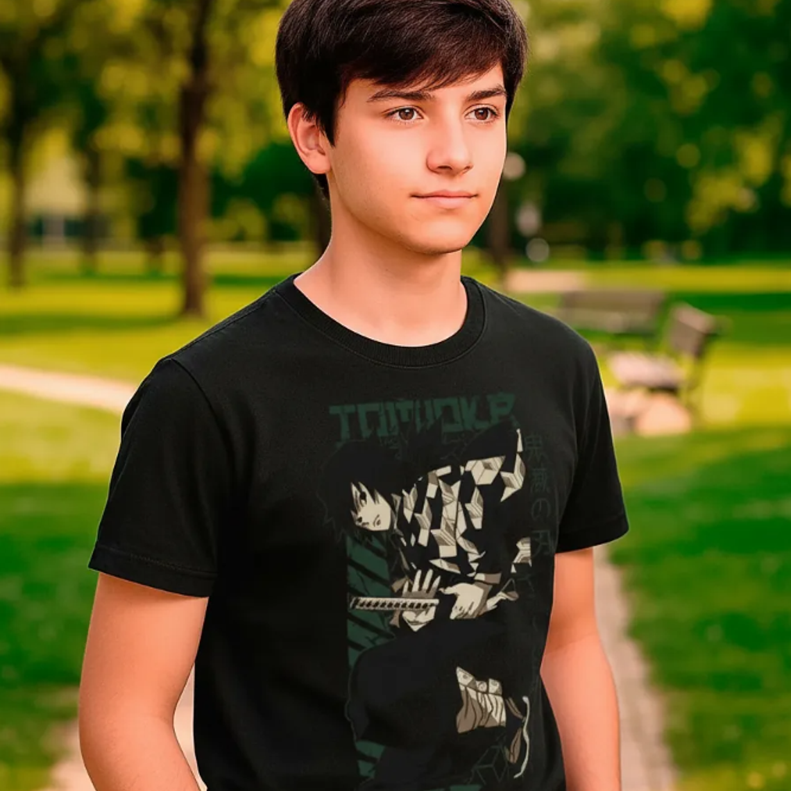 Polera Unisex Anime Demon Slayer Giyū Tomioka Algodón Premium 4