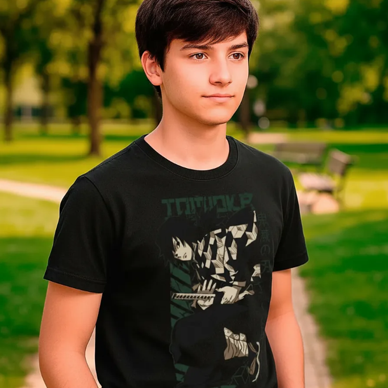 Polera Unisex Anime Demon Slayer Giyū Tomioka Algodón Premium 4