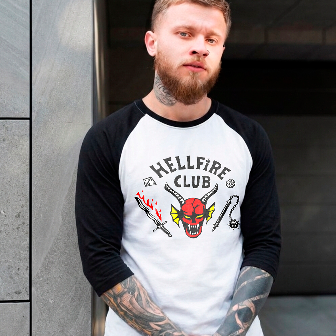 Polera Hellfire Club Stranger Things Algodón Premium Unisex 1