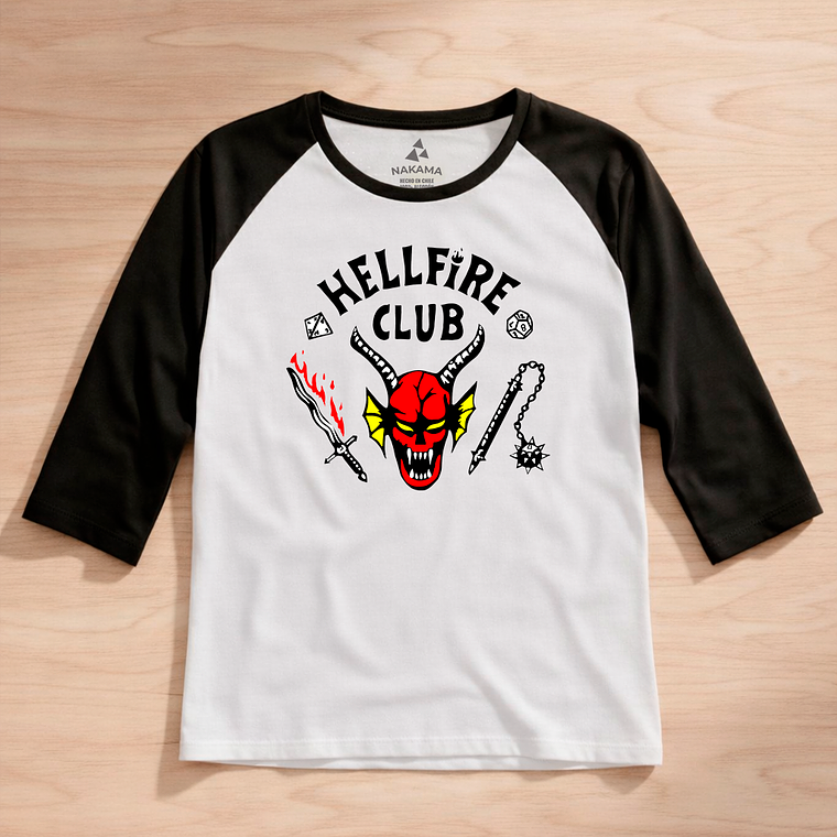 Polera Hellfire Club Stranger Things Algodón Premium Unisex 3