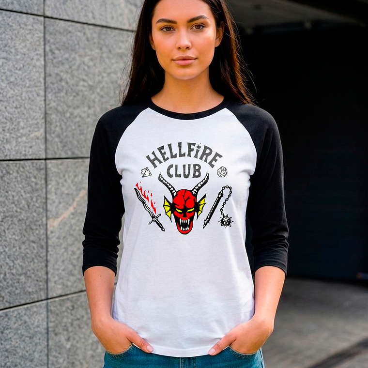 Polera Hellfire Club Stranger Things Algodón Premium Unisex 2