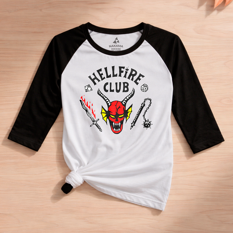 Polera Hellfire Club Stranger Things Algodón Premium Unisex 4