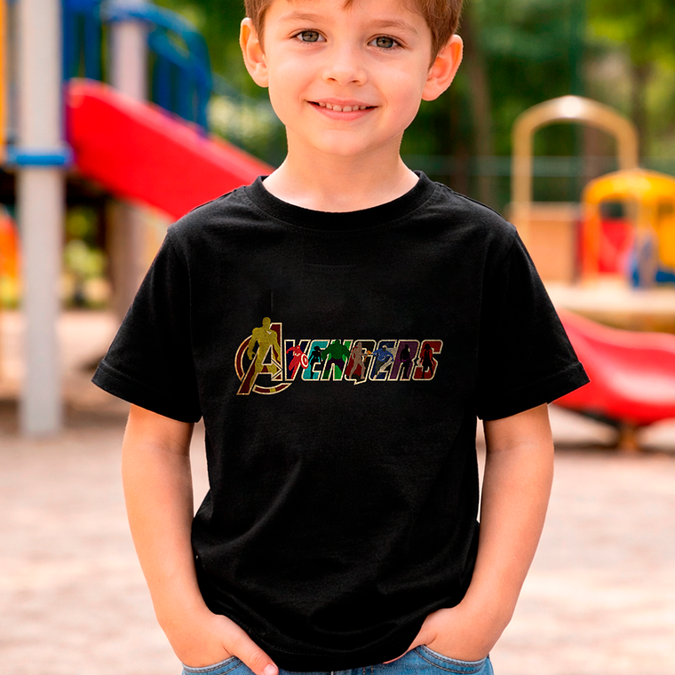 Polera Infantil Avengers Heroes United 5