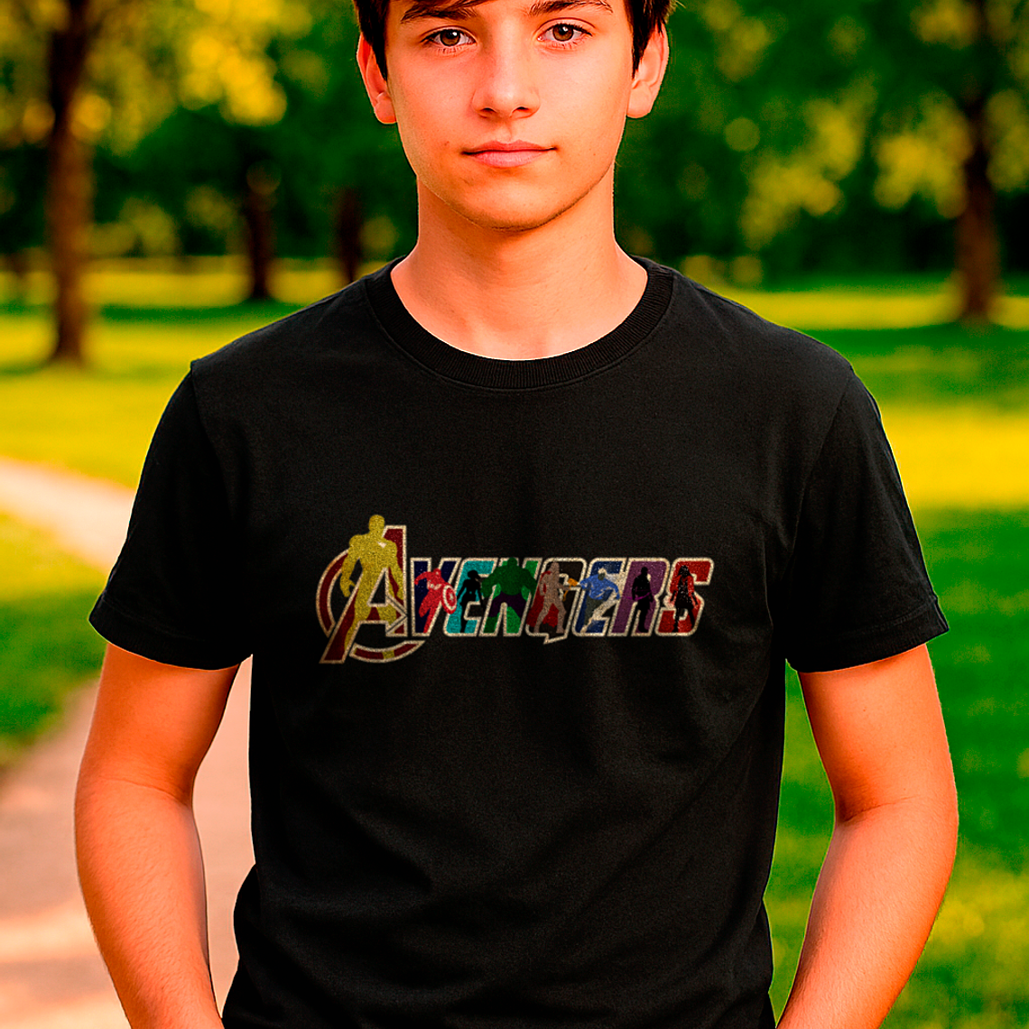 Polera Infantil Avengers Heroes United 6