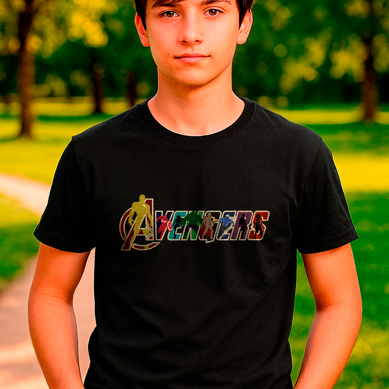 Polera Infantil Avengers Heroes United 6