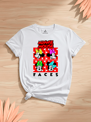 Polera De Niña Minnie Mouse Faces