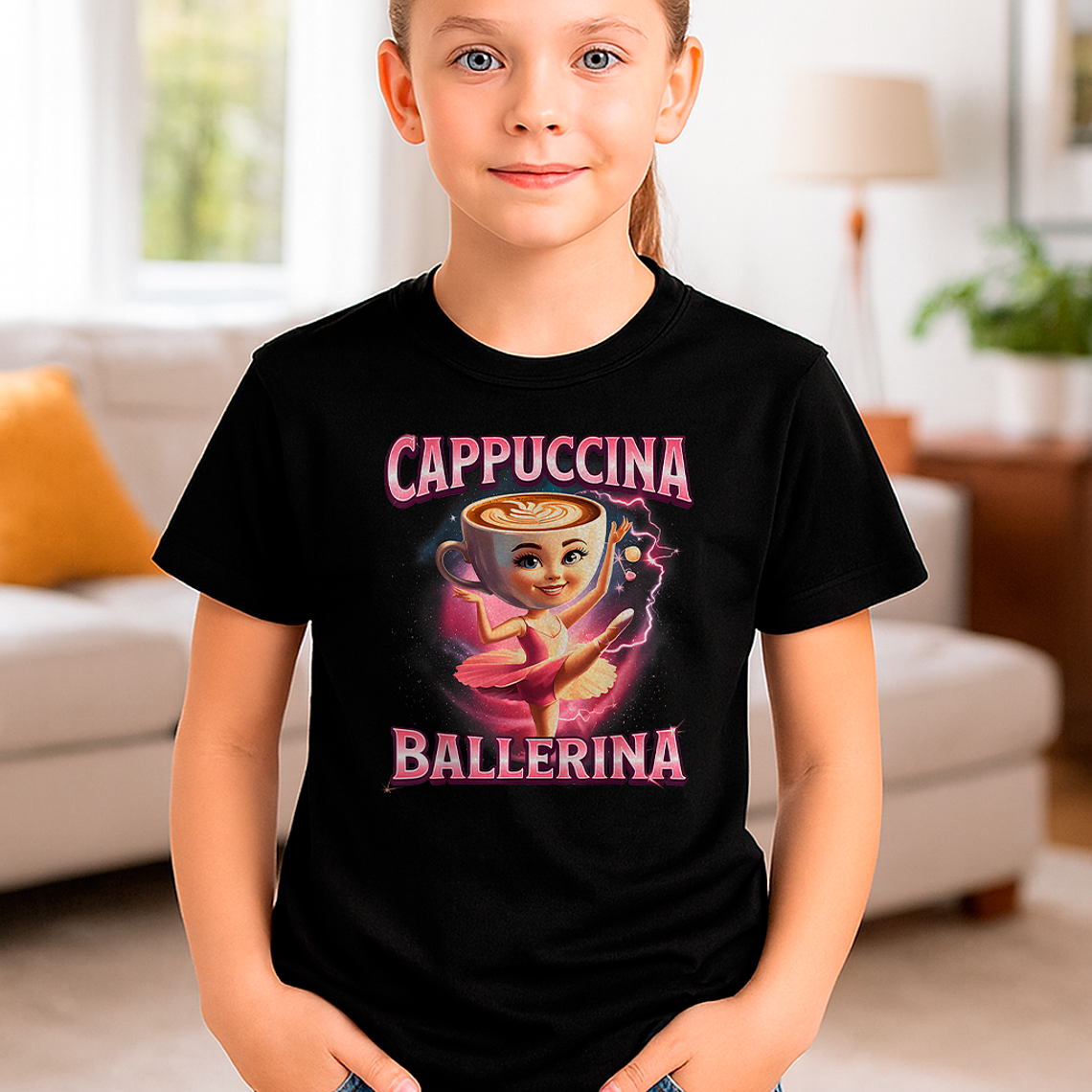 Polera Niña Cappuccina Ballerina Brainrots 5