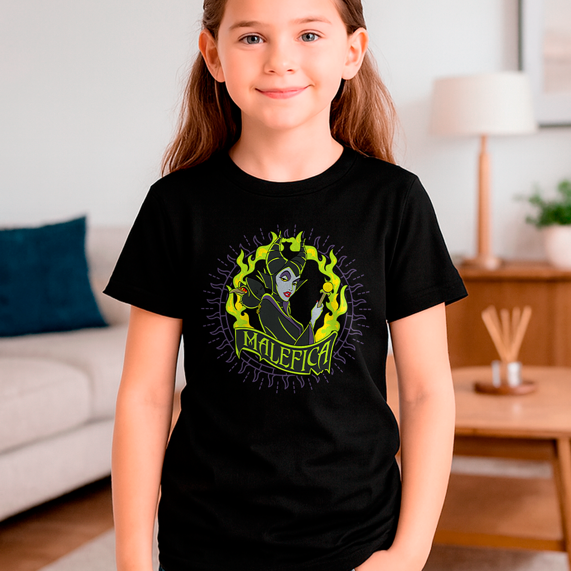 Polera de Niña Villanas Disney Maléfica 3
