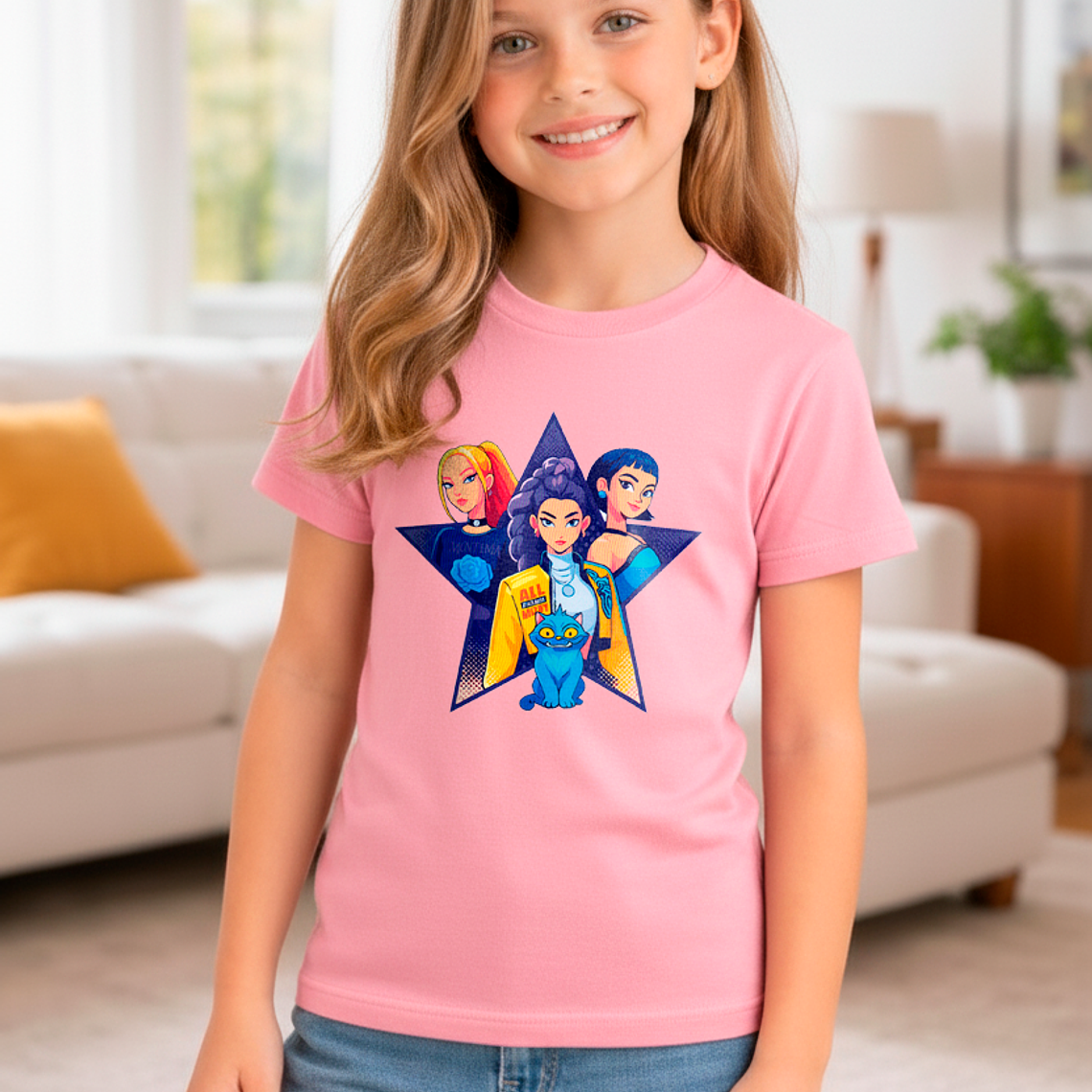 Polera Infantil Huntrx Diseño Rumi, Mira Y Zoey 1