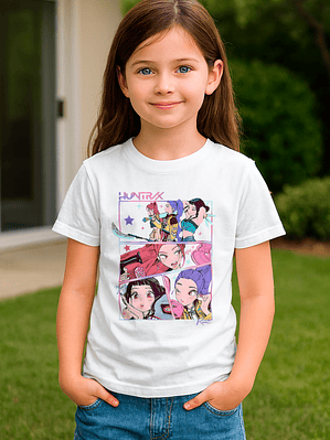 Polera K-pop Demon Hunters Diseño Animado Estilo Pop