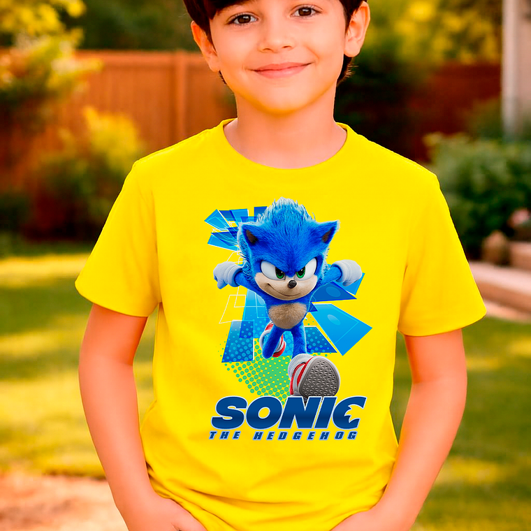 Polera Niño Gamers Sonic The Hedgehog Videojuegos Sega 10