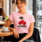 Polera Mujer Cherry Berry Days Diseño Frutas Algodón Premium - Miniatura 3