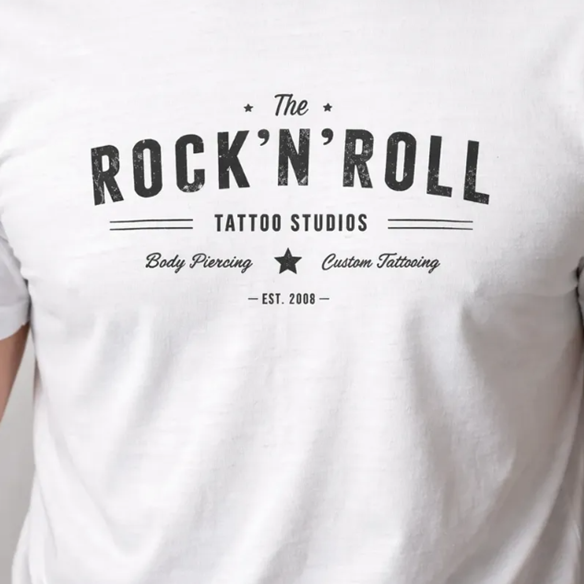 Polera Rocknroll Tattoo Studios Estilo Retro Vintage 2