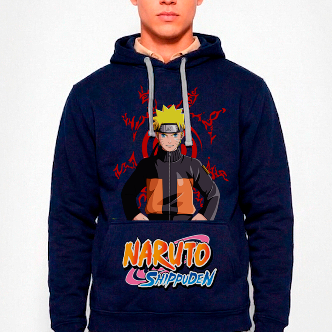 Polerón Con Gorro Naruto Shippuden Sello Ocho Trigramas 3