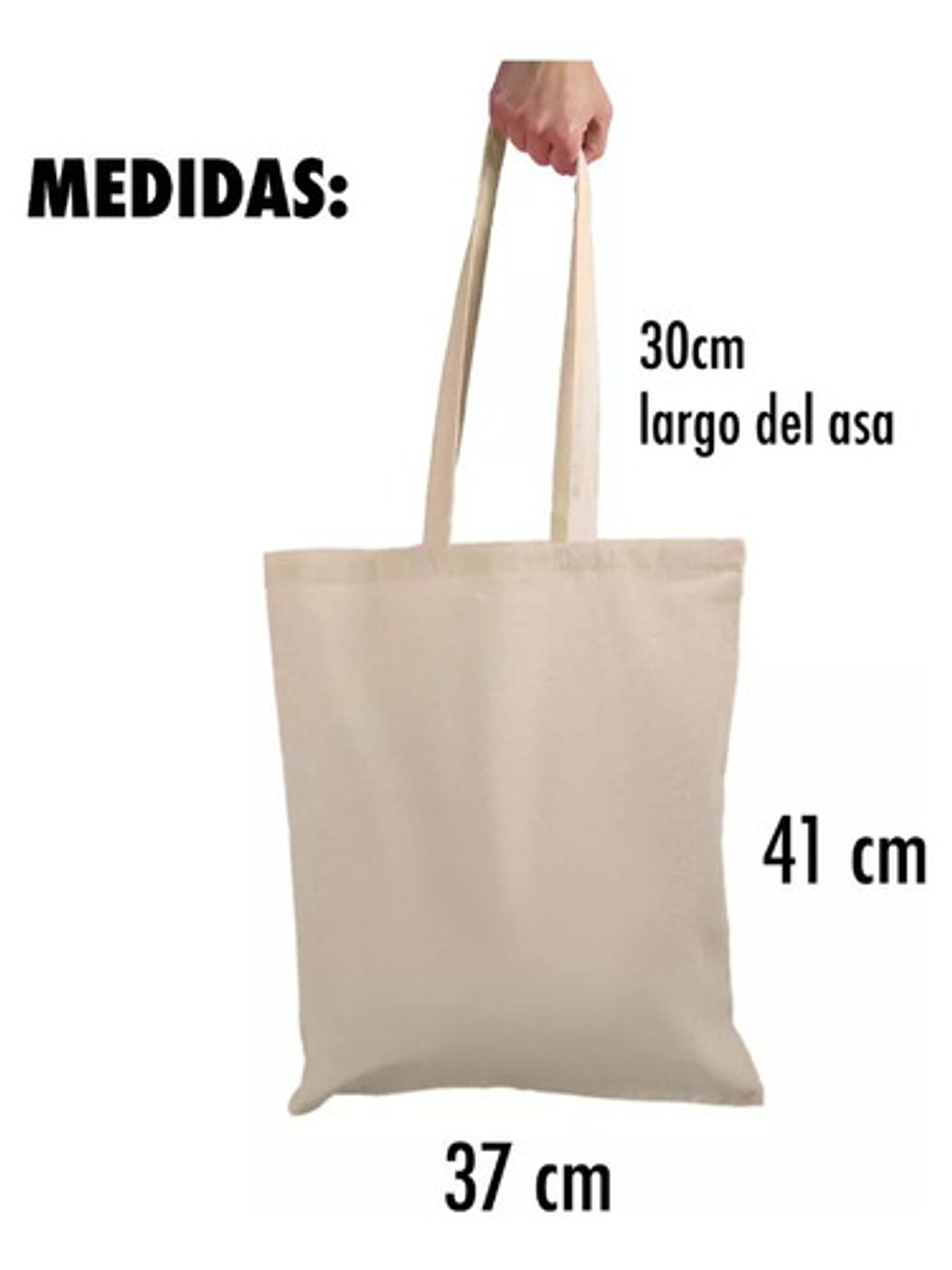 Tote Bag Mis Metas De 30 Años. Algodón 100%. Naladog Store 3