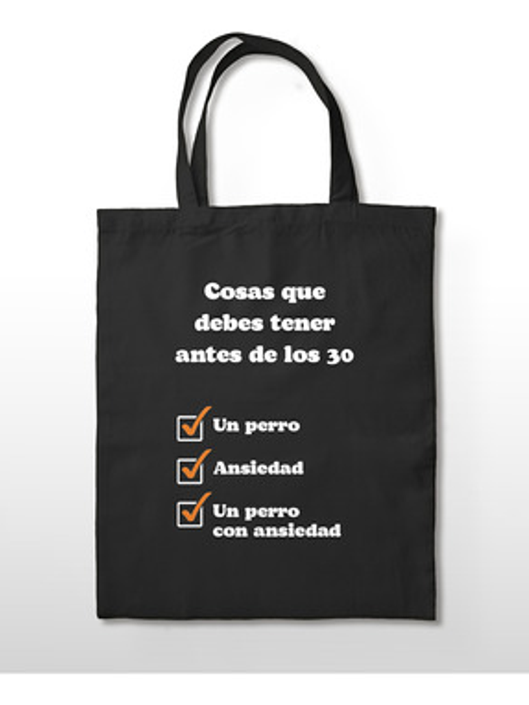 Tote Bag Mis Metas De 30 Años. Algodón 100%. Naladog Store 2