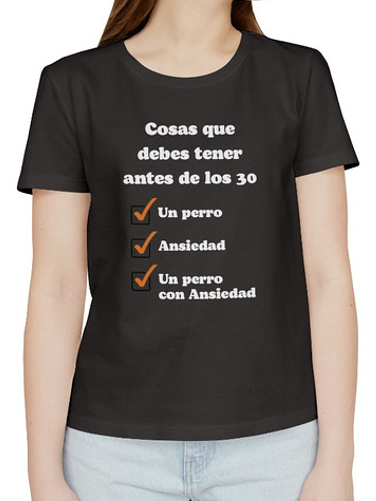 Polera Mis Metas De 30 Años. Algodón 100%. Naladog Store 2